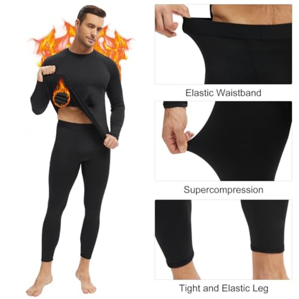 Thermal Compression Base Layer Set Fleece Lined A… - image 5